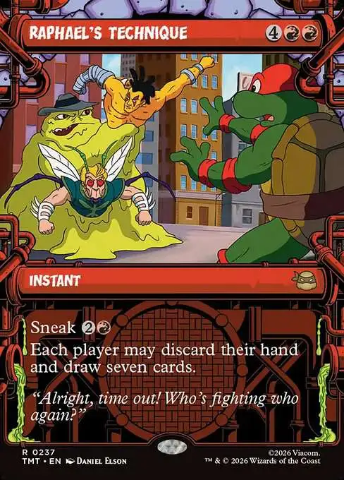 Magic The Gathering Teenage Mutant Ninja Turtles Single Card Rare Raphaels  Technique 237 Sewer Frame - ToyWiz
