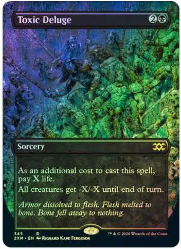 MtG Double Masters Rare Toxic Deluge #345 [Alternate Art Borderless FOIL]