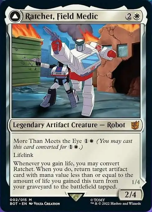 MtG The Brothers' War Transformers Mythic Rare Ratchet, Field Medic // Ratchet, Rescue Racer #2