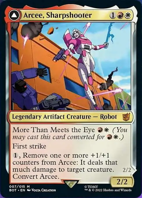 MtG The Brothers' War Transformers Mythic Rare Arcee, Sharpshooter // Arcee, Acrobatic Coupe #7