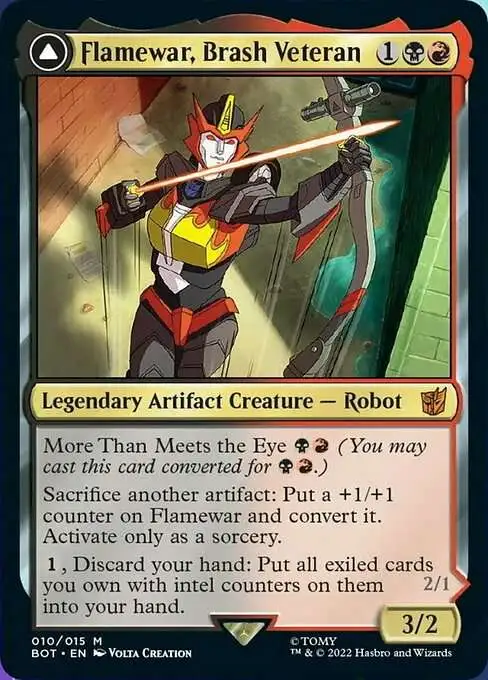 Magic The Gathering The Brothers War Transformers Single Card Mythic Rare  Flamewar, Brash Veteran Flamewar, Streetwise Operative 10 FOIL - ToyWiz