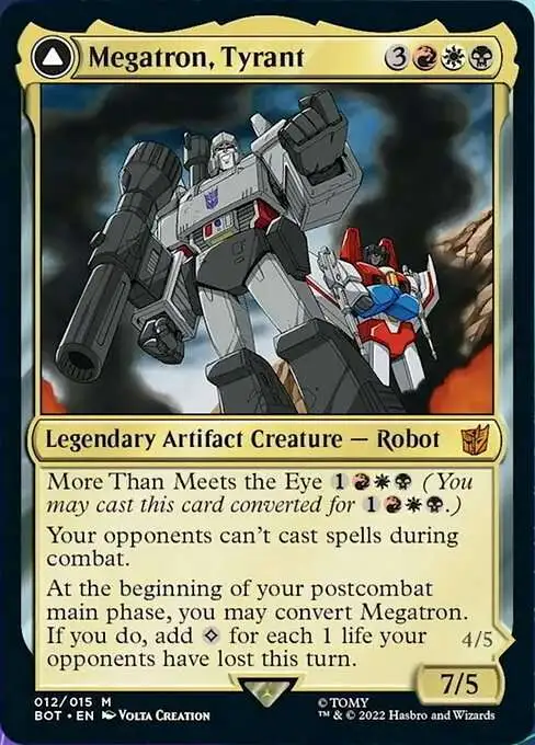 MtG The Brothers' War Transformers Mythic Rare Megatron, Tyrant //  Megatron, Destructive Force #12