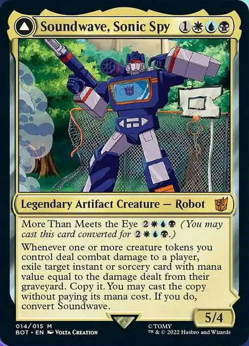 MtG The Brothers' War Transformers Mythic Rare Soundwave, Sonic Spy // Soundwave, Superior Captain #14