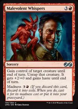 MtG Ultimate Masters Uncommon Malevolent Whispers #139