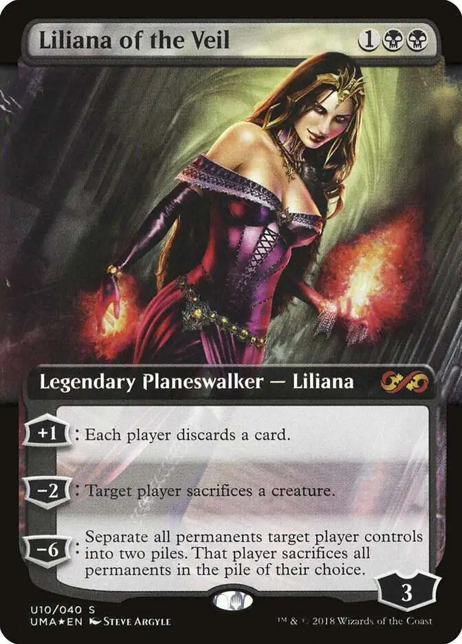 MtG Ultimate Masters Mythic Rare Liliana of the Veil U10 [Box Topper Foil]