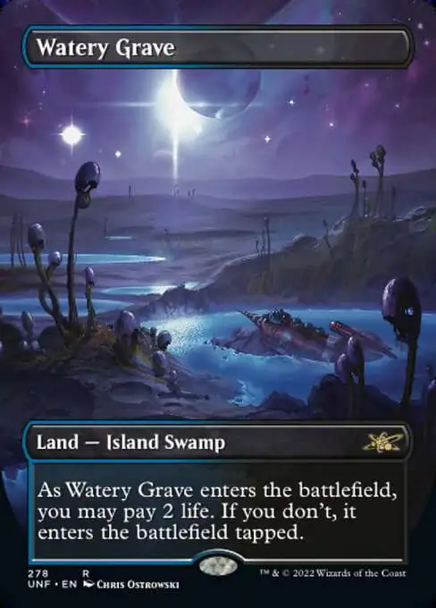 MtG Unfinity Rare Watery Grave #278 [Alternate Art Borderless]