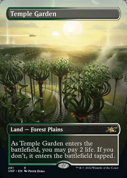 MtG Unfinity Rare Temple Garden #281 [Alternate Art Borderless]