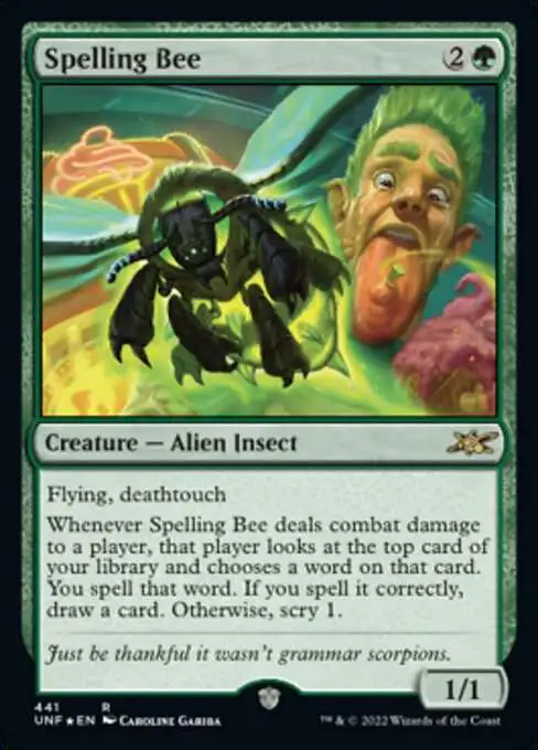 MtG Unfinity Rare Spelling Bee #441 [Galaxy Foils]