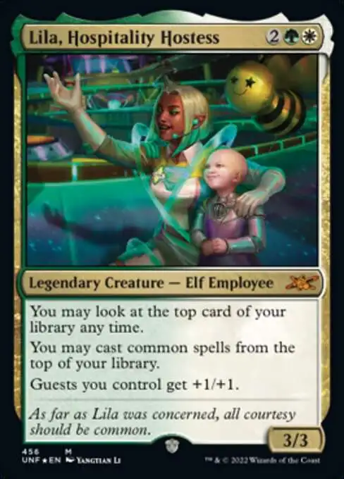 Magic The Gathering Unfinity Single Card Mythic Rare Lila, Hospitality  Hostess 456 Galaxy Foil - ToyWiz