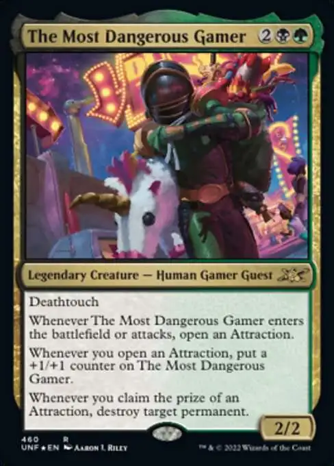 MtG Unfinity Rare The Most Dangerous Gamer #460 [Galaxy Foil]