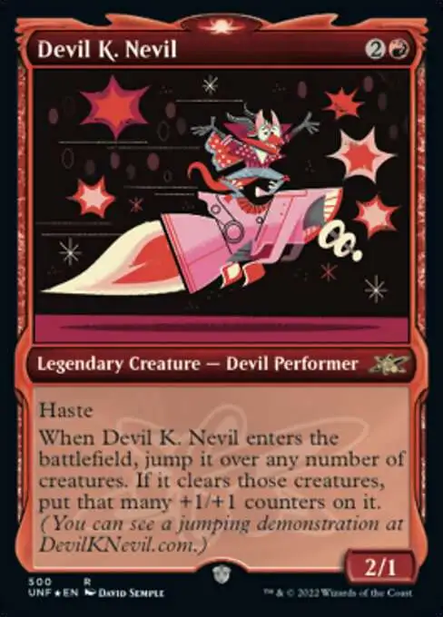 MtG Unfinity Rare Devil K. Nevil #500 [Galaxy Foils]