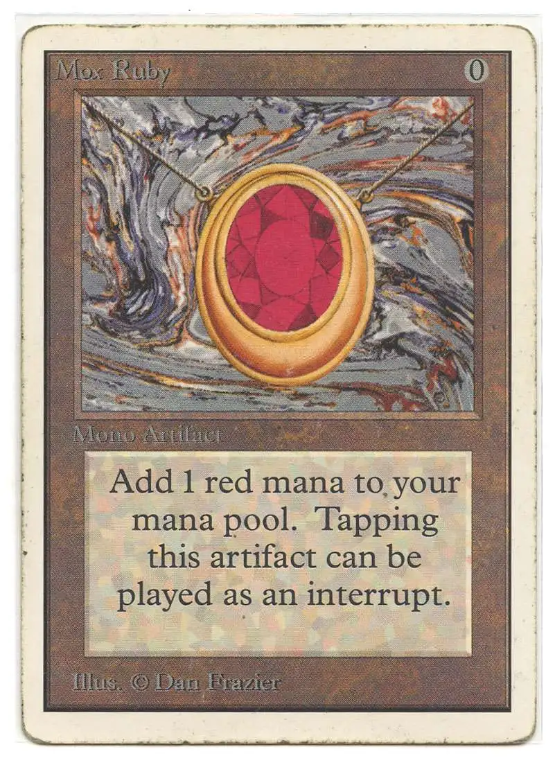 MtG Unlimited Rare Mox Ruby [1993] [Moderately Played]