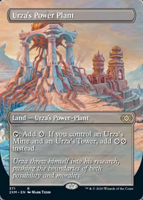 Magic The Gathering Double Masters Single Card Rare Urzas Power Plant 371 Alternate Art Borderless - ToyWiz Magic The Gathering Double Masters Single Card Rare Urzas Power Plant 371 Alternate Art Borderless - ToyWiz