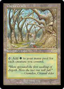MtG Urza's Saga Rare Gaea's Cradle #321 [Moderately Played]