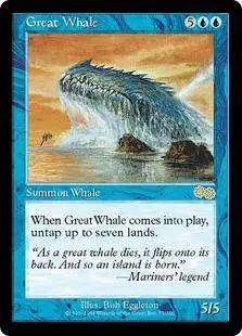 MtG Urza's Saga Rare Great Whale #77