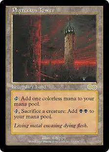 MtG Urza's Saga Rare Phyrexian Tower #322 [Mildly Played]