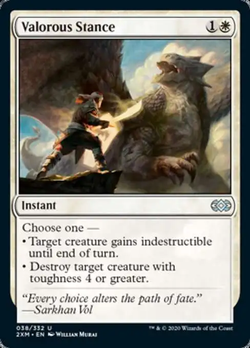 MtG Double Masters Uncommon Foil Valorous Stance #38
