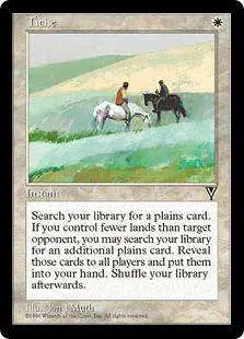 MtG Visions Rare Tithe [Heavily Played]