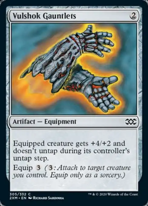 MtG Double Masters Common Vulshok Gauntlets #305