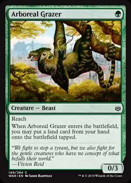 MtG Trading Card Game War of the Spark Common Arboreal Grazer #149