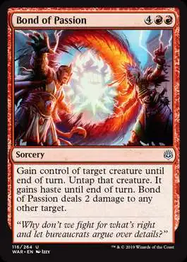 MtG Trading Card Game War of the Spark Uncommon Bond of Passion #116