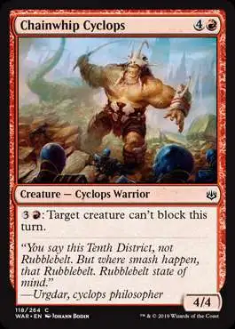 MtG Trading Card Game War of the Spark Common Chainwhip Cyclops #118