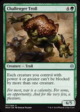 MtG Trading Card Game War of the Spark Uncommon Challenger Troll #157