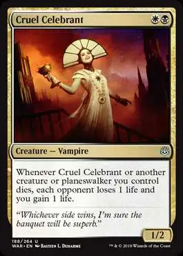 MtG Trading Card Game War of the Spark Uncommon Cruel Celebrant #188