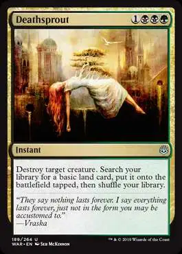 MtG Trading Card Game War of the Spark Uncommon Foil Deathsprout #189