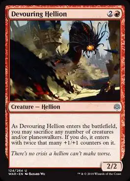 MtG Trading Card Game War of the Spark Uncommon Devouring Hellion #124