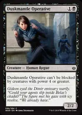 MtG Trading Card Game War of the Spark Common Duskmantle Operative #88