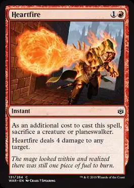 MtG Trading Card Game War of the Spark Common Heartfire #131