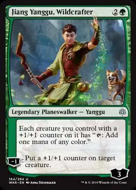 MtG Trading Card Game War of the Spark Uncommon Foil Jiang Yanggu, Wildcrafter #164