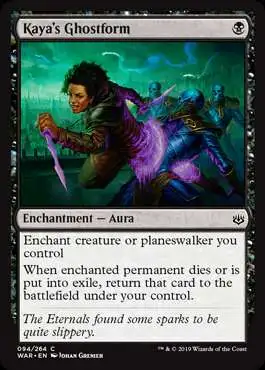 MtG Trading Card Game War of the Spark Common Foil Kaya's Ghostform #94