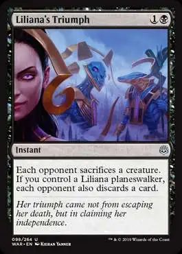MtG Trading Card Game War of the Spark Uncommon Liliana's Triumph #98