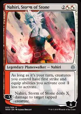 MtG Trading Card Game War of the Spark Uncommon Foil Nahiri, Storm of Stone #233