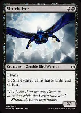 MtG Trading Card Game War of the Spark Common Shriekdiver #103