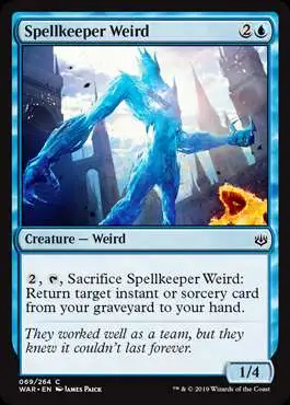 MtG Trading Card Game War of the Spark Common Foil Spellkeeper Weird #69