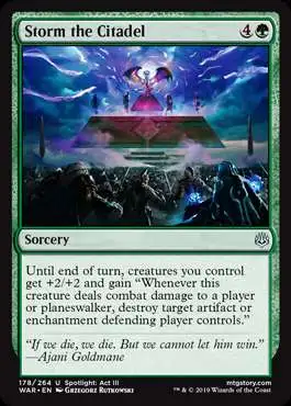 MtG Trading Card Game War of the Spark Uncommon Foil Storm the Citadel #178