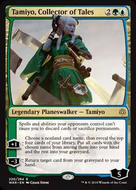 MtG Trading Card Game War of the Spark Rare Foil Tamiyo, Collector of Tales #220