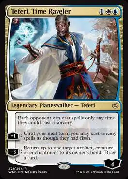 MtG Trading Card Game War of the Spark Rare Teferi, Time Raveler #221