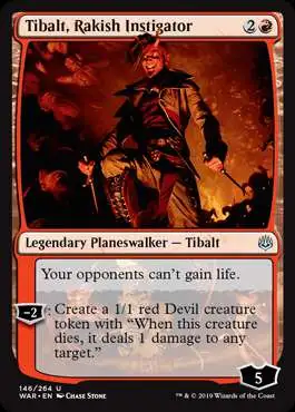 MtG Trading Card Game War of the Spark Uncommon Tibalt, Rakish Instigator #146