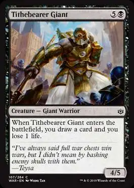 MtG Trading Card Game War of the Spark Common Tithebearer Giant #107