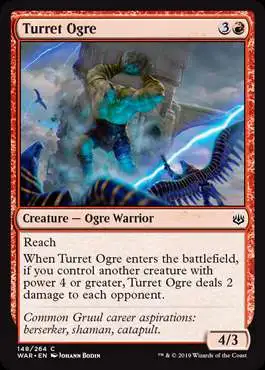 MtG Trading Card Game War of the Spark Common Turret Ogre #148