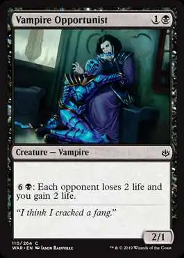 MtG Trading Card Game War of the Spark Common Vampire Opportunist #110