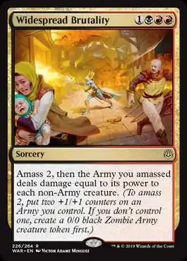 MtG Trading Card Game War of the Spark Rare Widespread Brutality #226