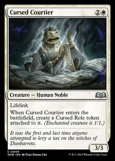 MtG Wilds of Eldraine Uncommon Cursed Courtier #9