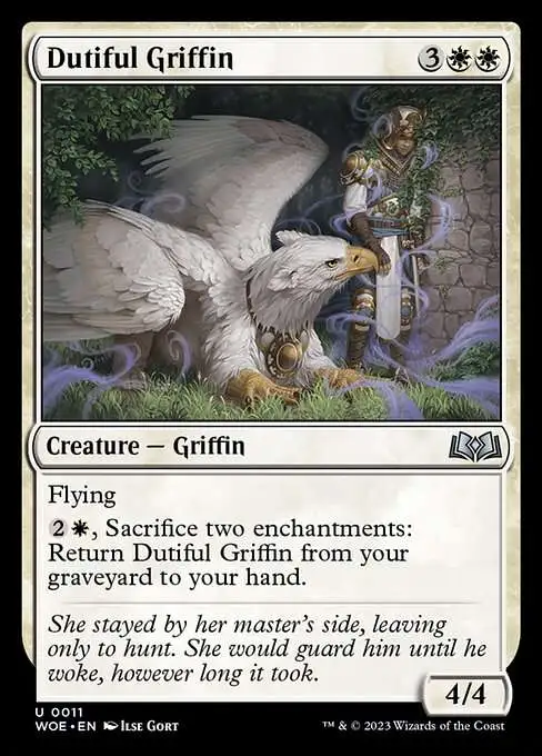 MtG Wilds of Eldraine Uncommon Dutiful Griffin #11