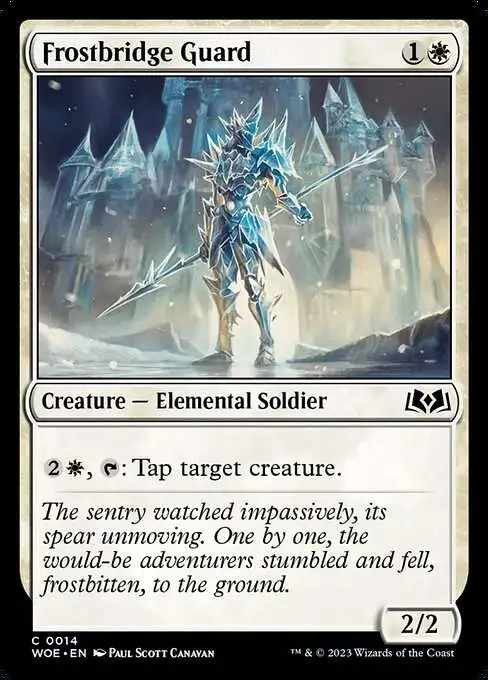 MtG Wilds of Eldraine Common Frostbridge Guard #14