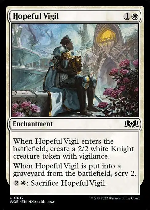 MtG Wilds of Eldraine Common Hopeful Vigil #17